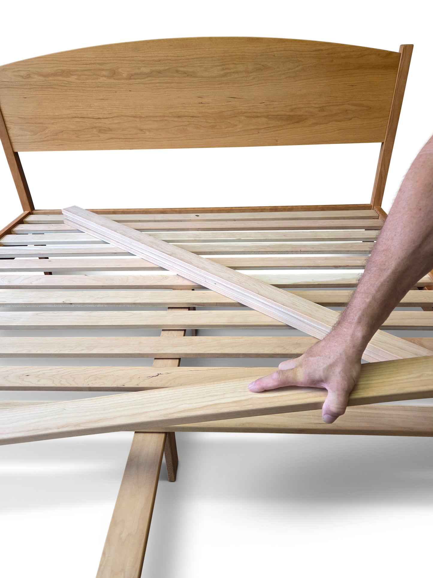 Solid cherry shaker bed handcrafted by American Furniture Now