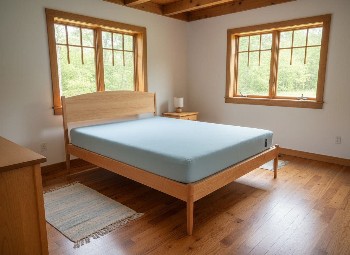 Solid cherry shaker bed handcrafted by American Furniture Now